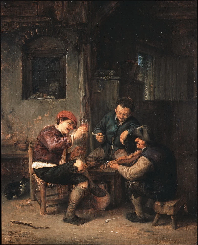 Tre paesani in taverna